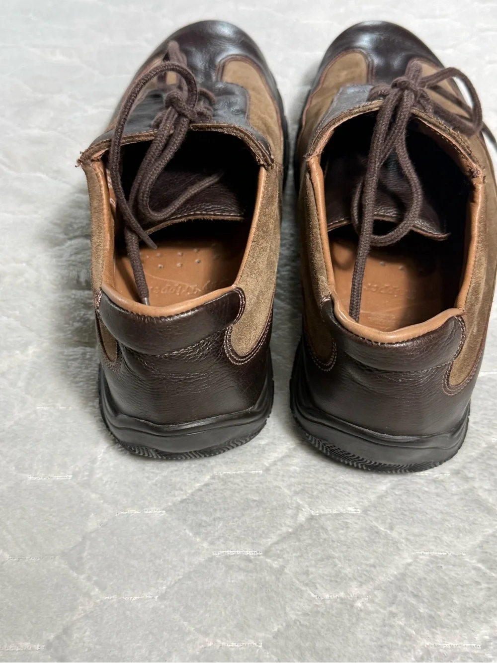 Allen Edmonds Day Tripper Shoes USA 8.5D Brown Taupe Leather Suede Walking